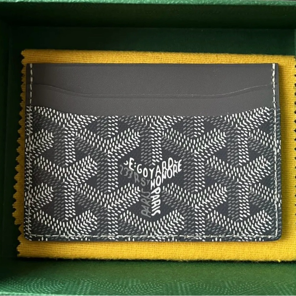NWT Goyard Saint-Sulpice Card Wallet - Grey